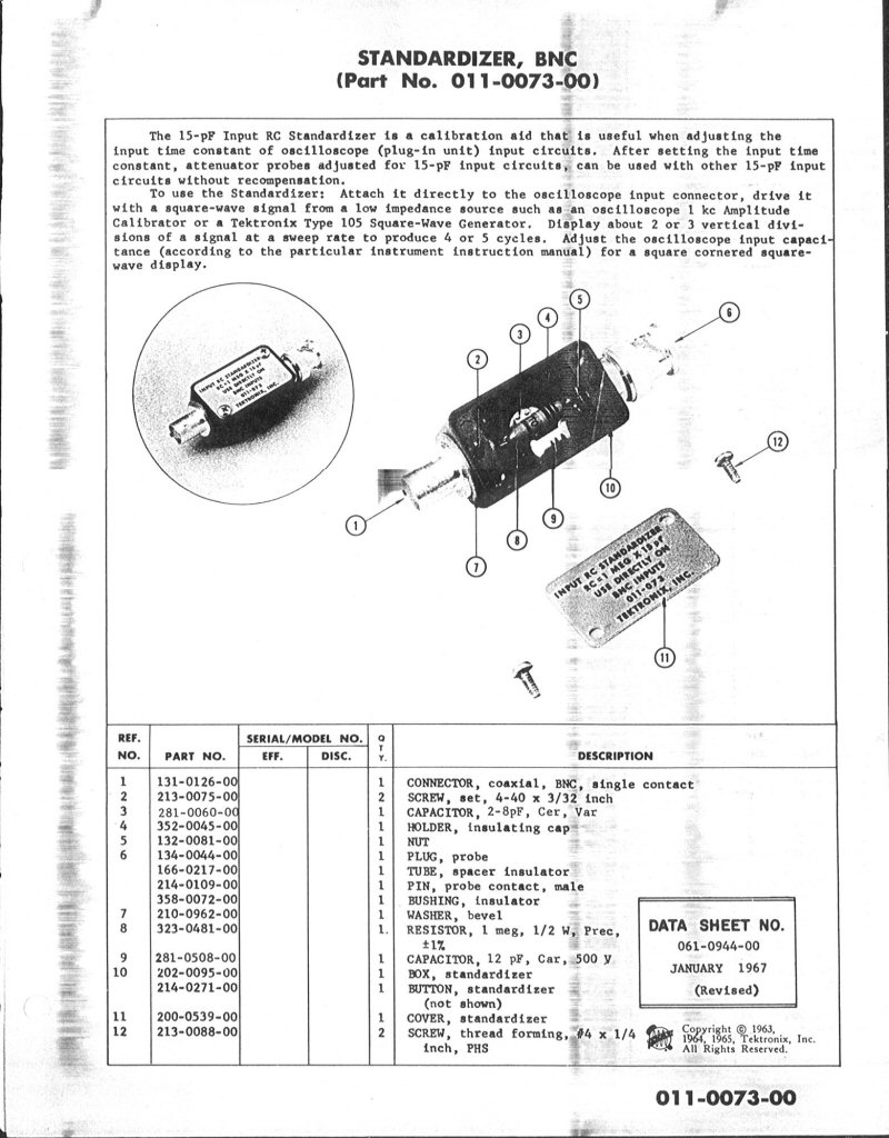 Tek TEKTRONIX 2221A Oscilloscope Service Manual w/Schematics 