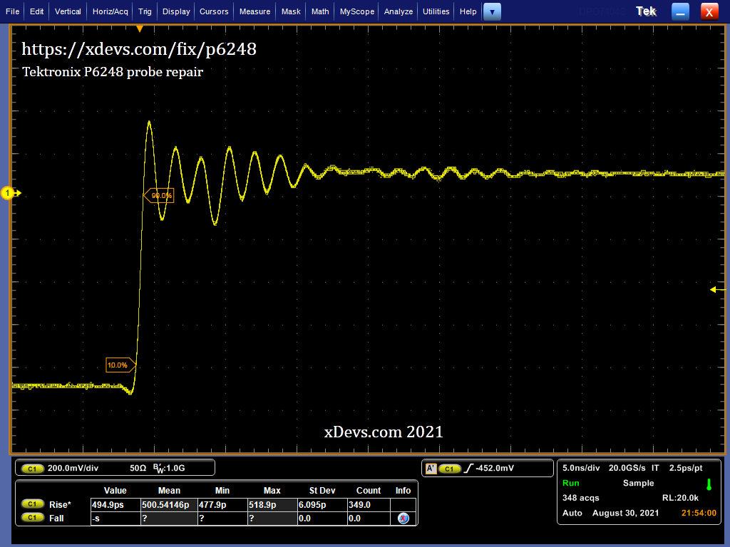 xDevs.com | Repair of Tektronix P6248 1.5GHz Differential probe